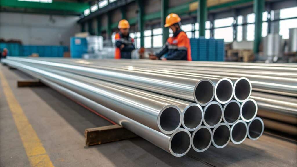A bar chart comparing the Young's Modulus of different metals (Aluminum, Steel, Titanium, Magnesium), with Aluminum at a moderate height, Steel significantly higher, and Magnesium lower.